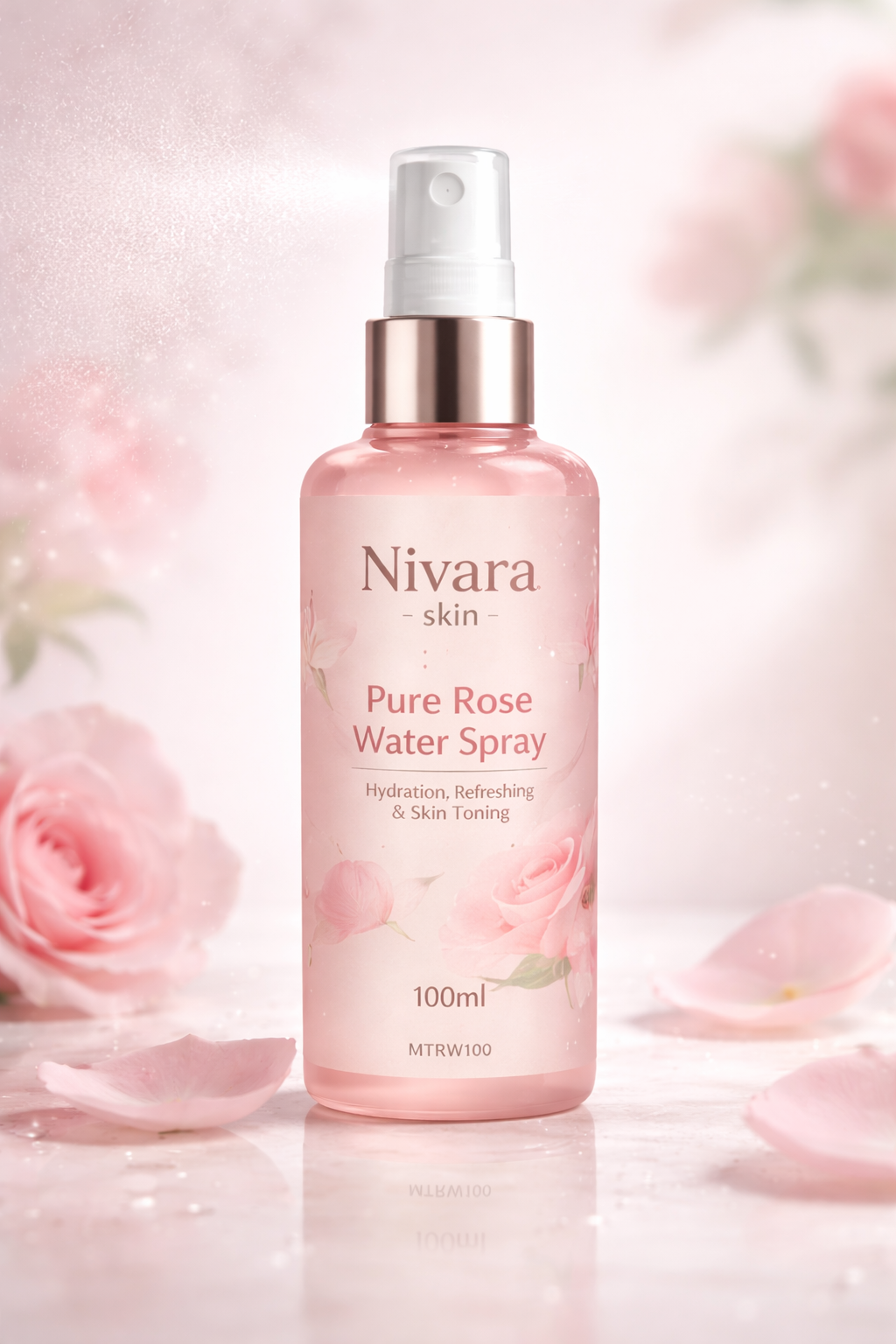 Pure Rose Water Spray for Hydration, Refreshing & Skin Toning