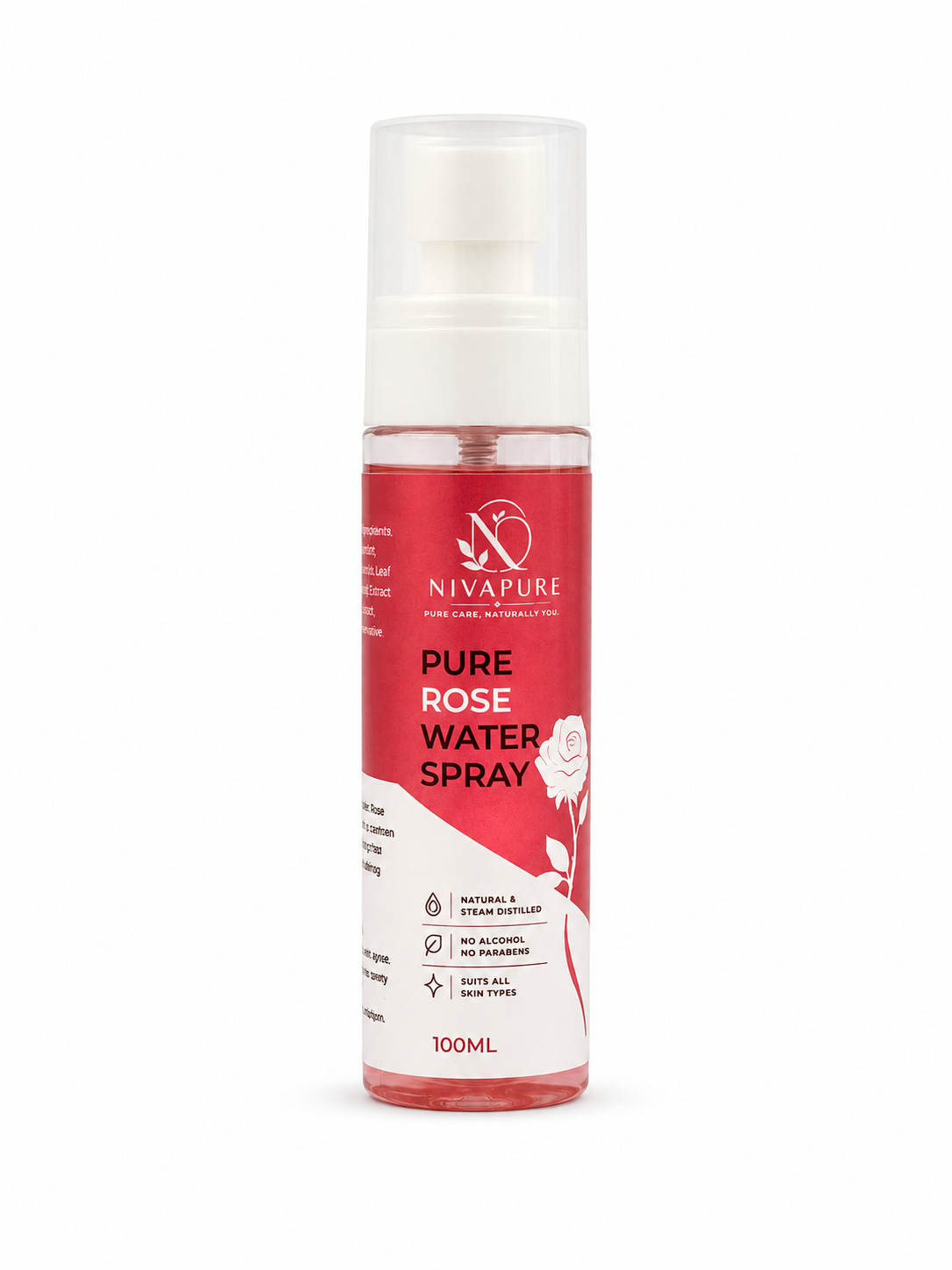Pure Rose Water Spray for Hydration, Refreshing & Skin Toning