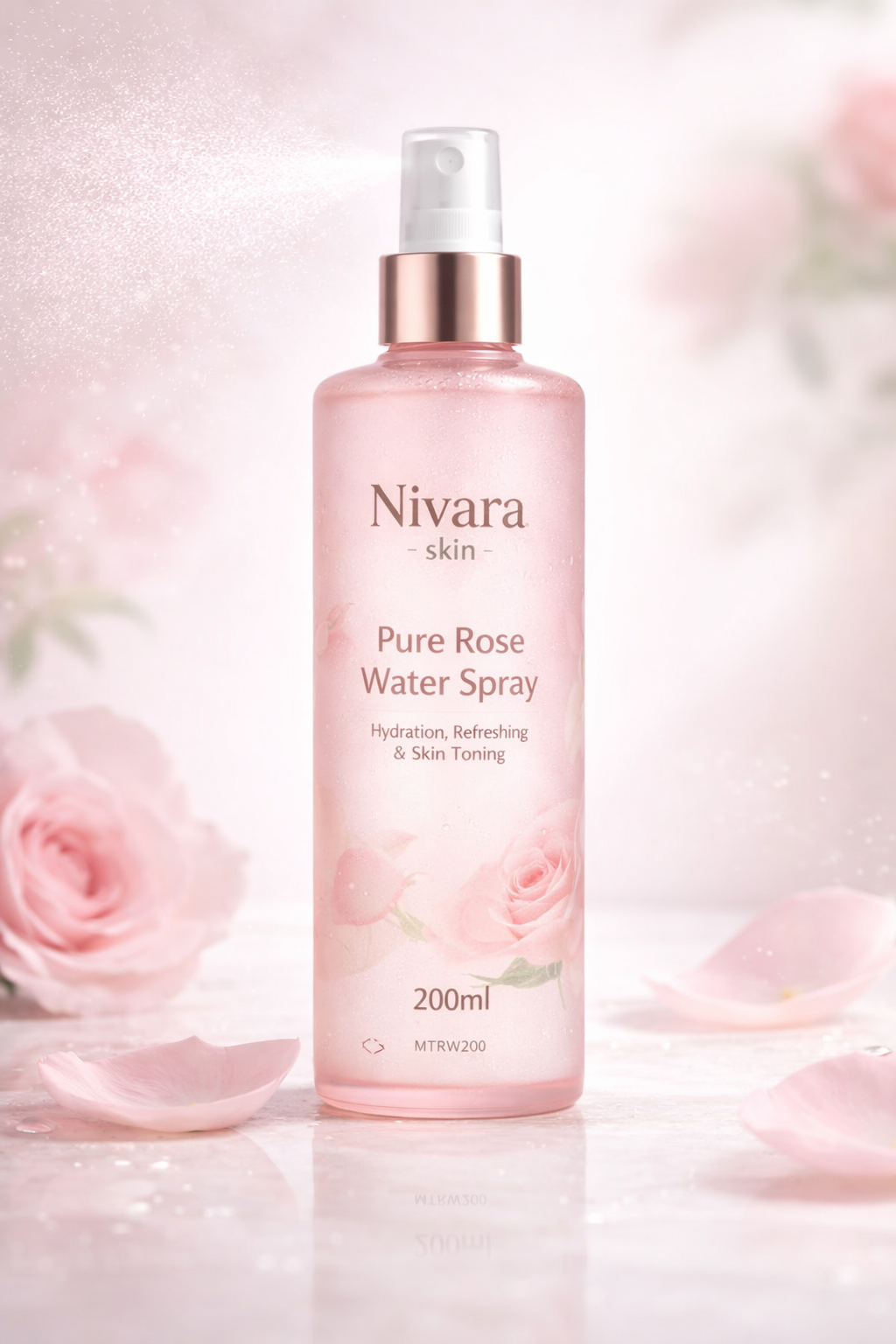 Pure Rose Water Spray for Hydration, Refreshing & Skin Toning